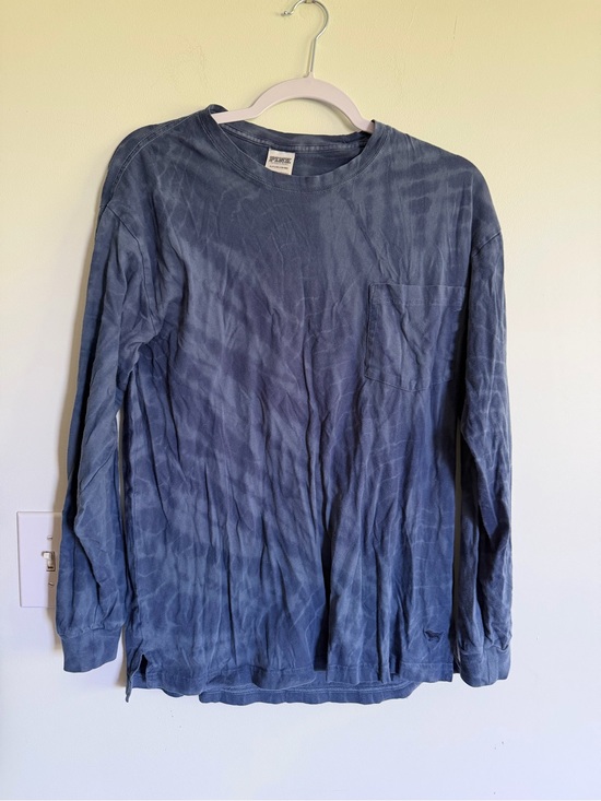 PINK Victoria's Secret Tops - Pink Victoria’s Secret Long Sleeve Tie Dye Crewneck Relaxed Long Sleeve Graphic